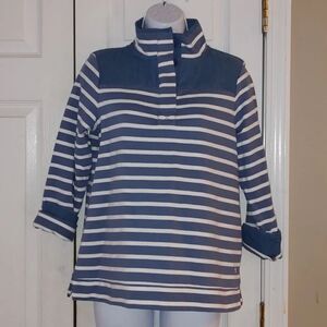 Crown & Ivy Harper Long Sleeve Button Sweatshirt  Sz S Petite  Sz SP NWOT